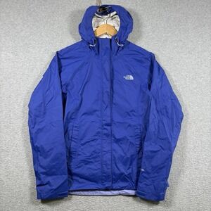 The North Face Venture Jacket Womens Small Blue Full Zip Hood Rain Hyvent 2.5L